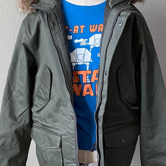 Goodfellow & Co Faux Fur Hood JACKET Olive-green NWT - Picture 12 of 12